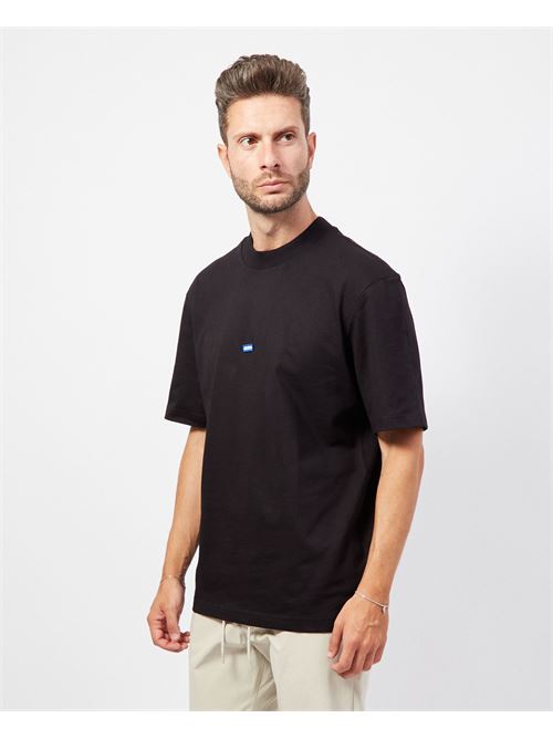 Hugo crew-neck t-shirt in cotton jersey with patch HUGO | 50509991001